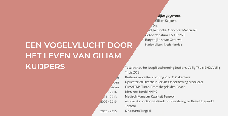 Een vogelvlucht door het leven van Giliam Kuijpers