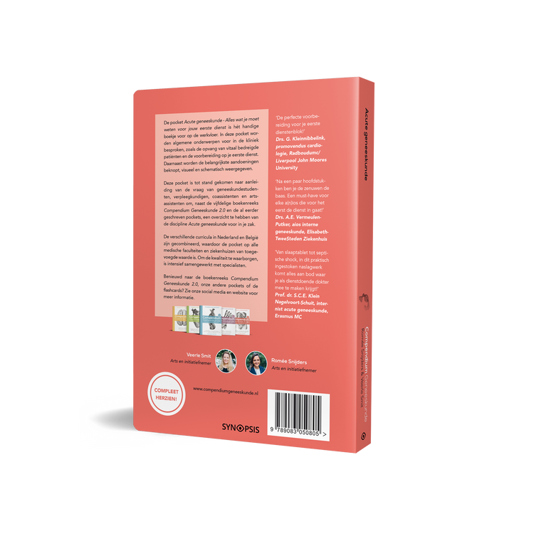 Compendium Geneeskunde pocket Acute geneeskunde inclusieve mockup achterkant