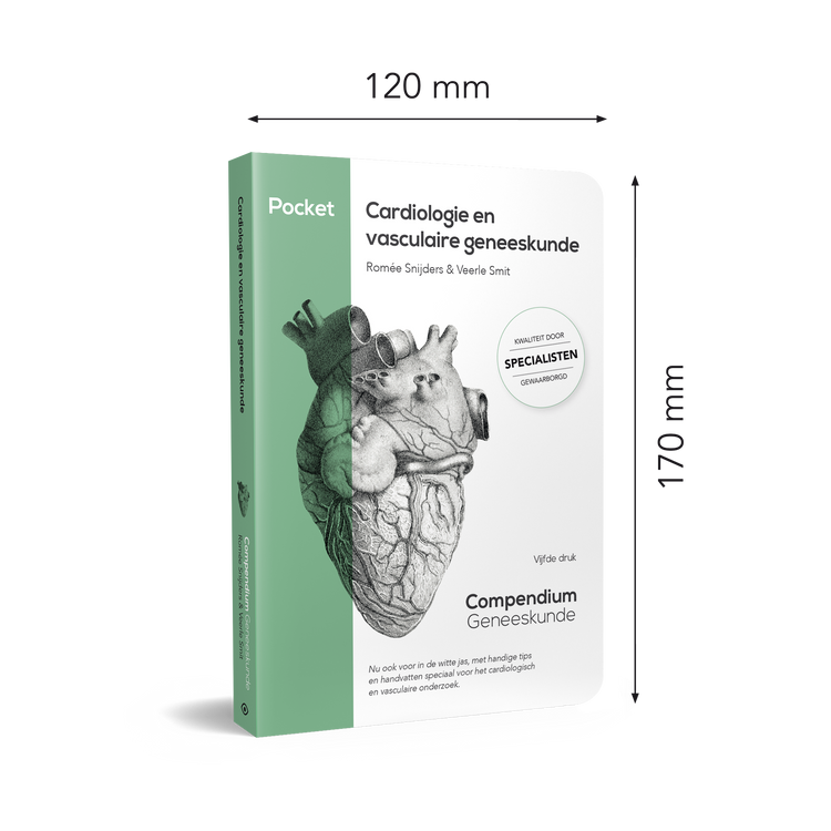 Compendium Geneeskunde pocket Cardiologie inclusieve mockup afmetingen