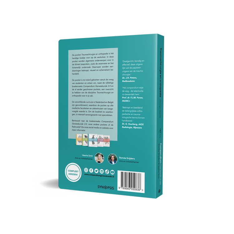 Compendium Geneeskunde pocket Traumachirurgie inclusieve mockup achterkant