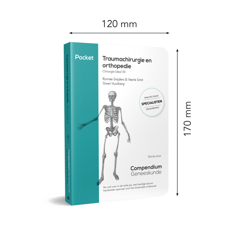 Compendium Geneeskunde pocket Traumachirurgie inclusieve mockup afmetingen